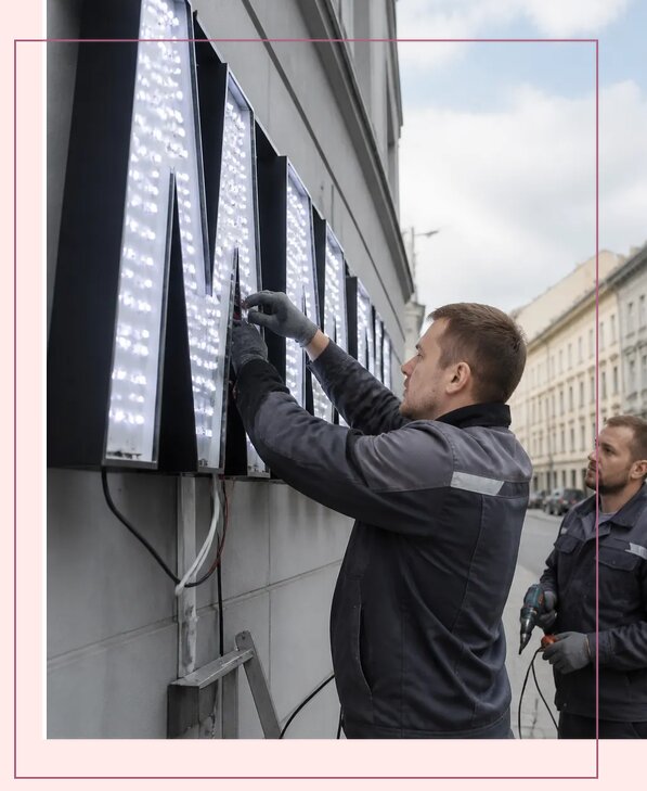 Изготовление и монтаж светодиодных LED вывесок в Егорьевске